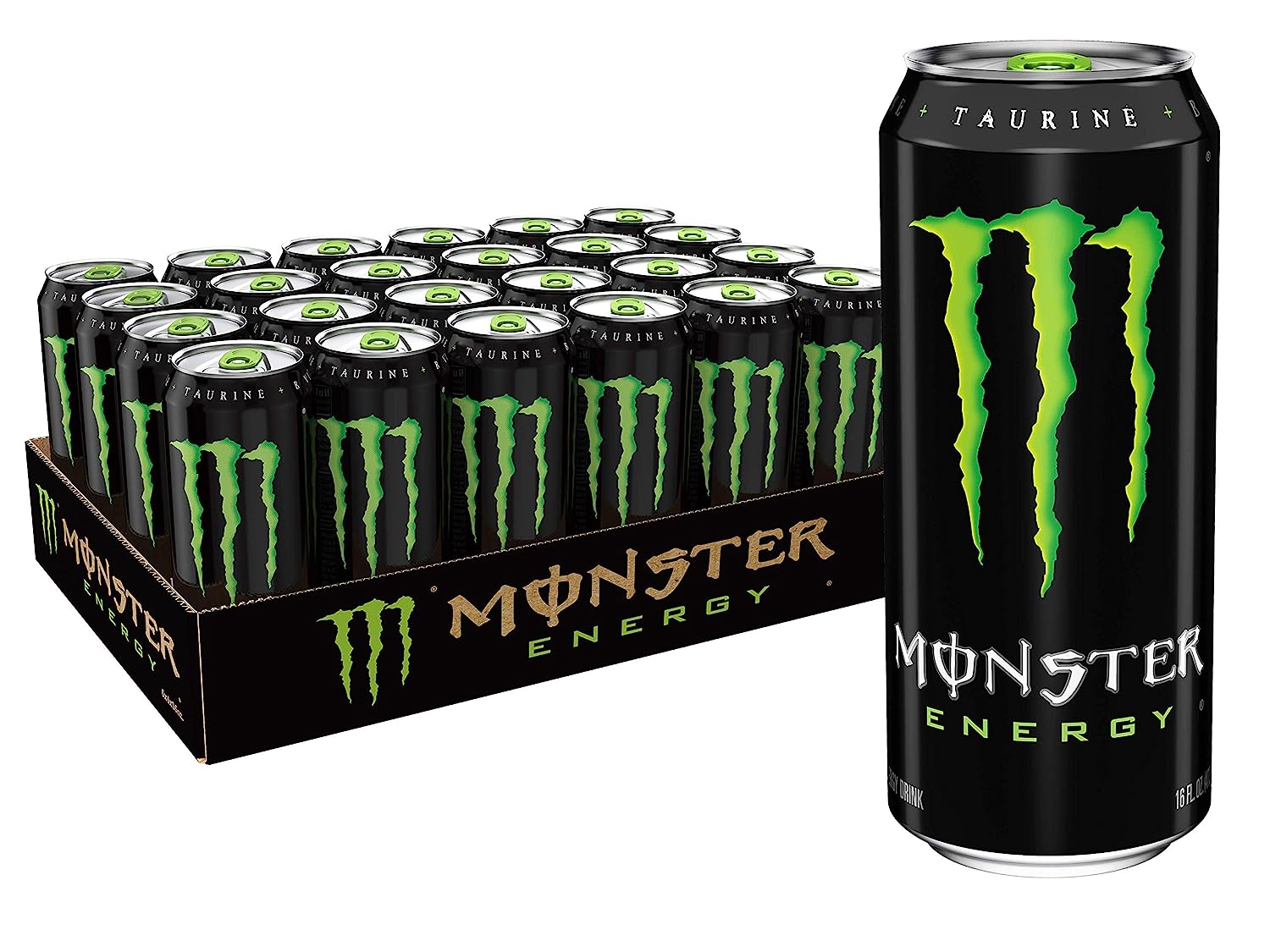 Monster Energy Drink, Green, Original, 16 Fl Oz (Pack of 24) - Image 1